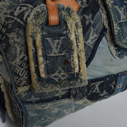 Louis Vuitton Denim Patchwork Speedy 30 Blue 11 of 17