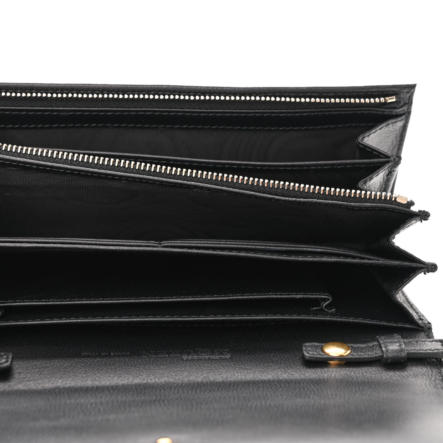 Alexander McQueen Calfskin Studded Wallet on Chain Black 5 of 9