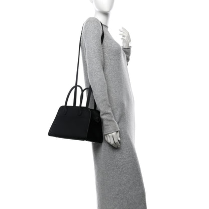 The Row Grained Calfskin Soft Margaux 10 Bag Black 2 of 9