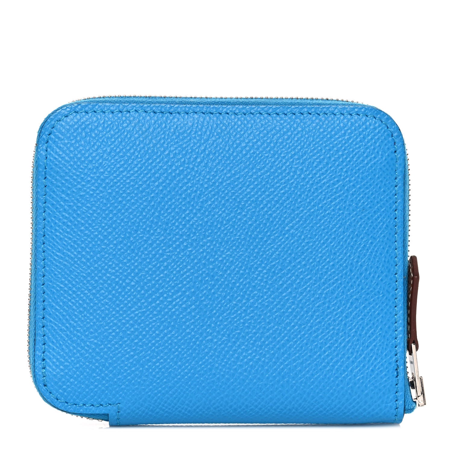Hermes Epsom Silk'In Compact Wallet Bleu Frida 1 of 10