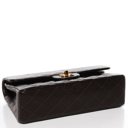 Chanel Caviar Quilted Small Double Flap Dark Brown 4 of 8