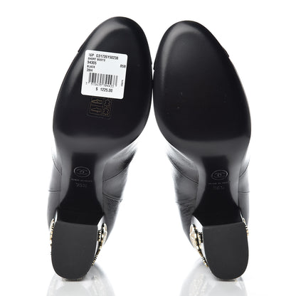 Chanel Crumpled Calfskin Camellia Short Boots 39.5 Black 7 of 10