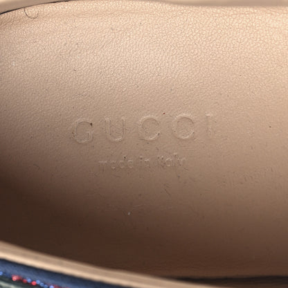 Gucci Lurex Calfskin Web GG Monogram Womens Falacer Sneakers 37 Iridescent Blue Iridescent Red Silver 9 of 9