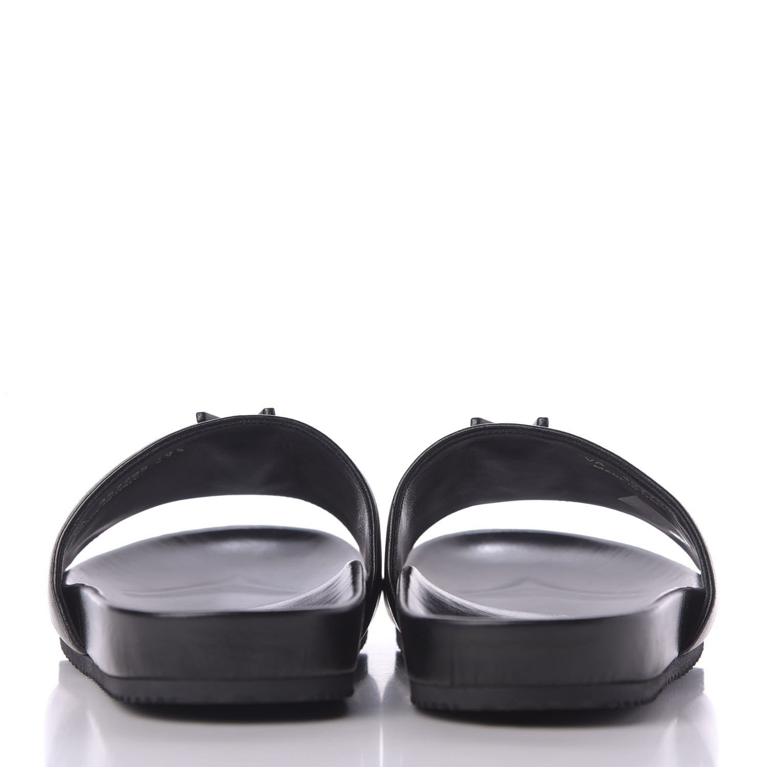Saint Laurent Lambskin Joan Slide Sandals Black 7 of 10
