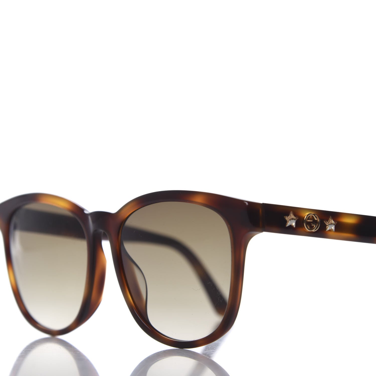 Gucci Round Frame Star Sunglasses GG0232SK Tortoiseshell 7 of 8