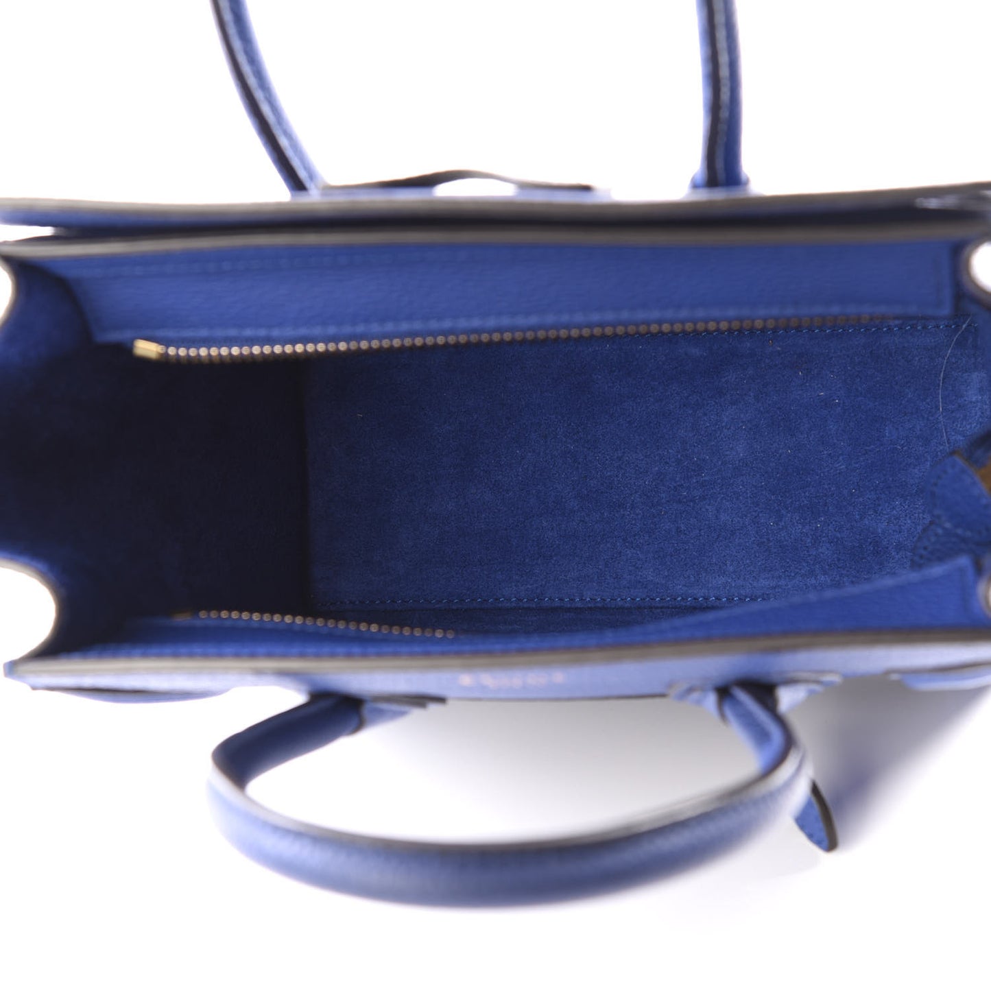 Drummed Calfskin Nano Luggage Indigo
