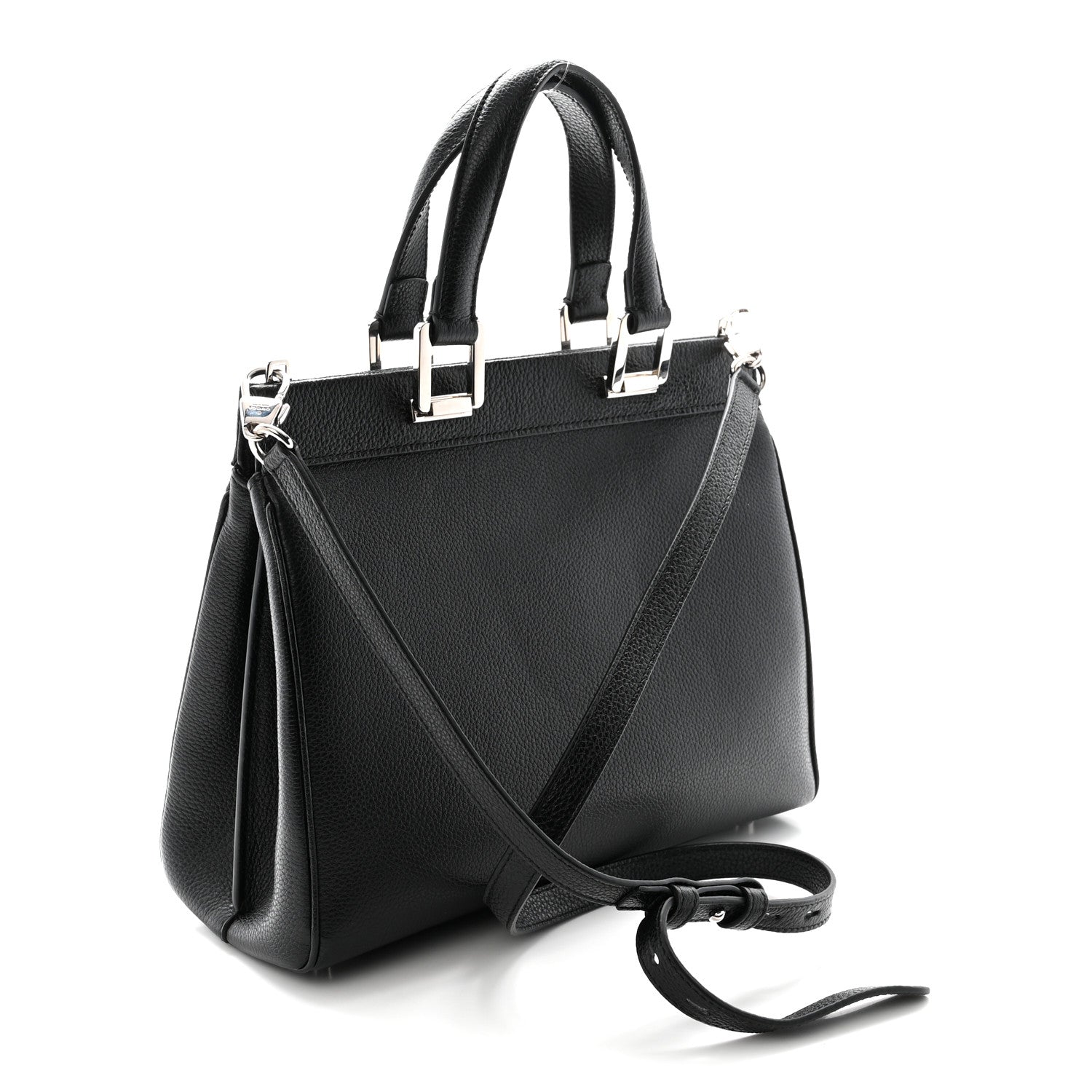 Gucci Grainy Calfskin Small Zumi Top Handle Bag Black 3 of 10