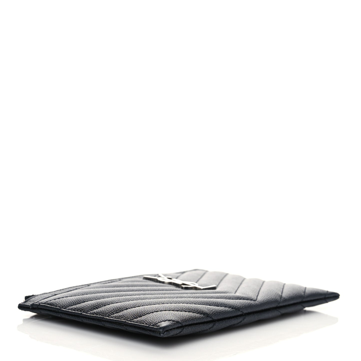 Grain De Poudre Chevron Monogram Bill Pouch Black