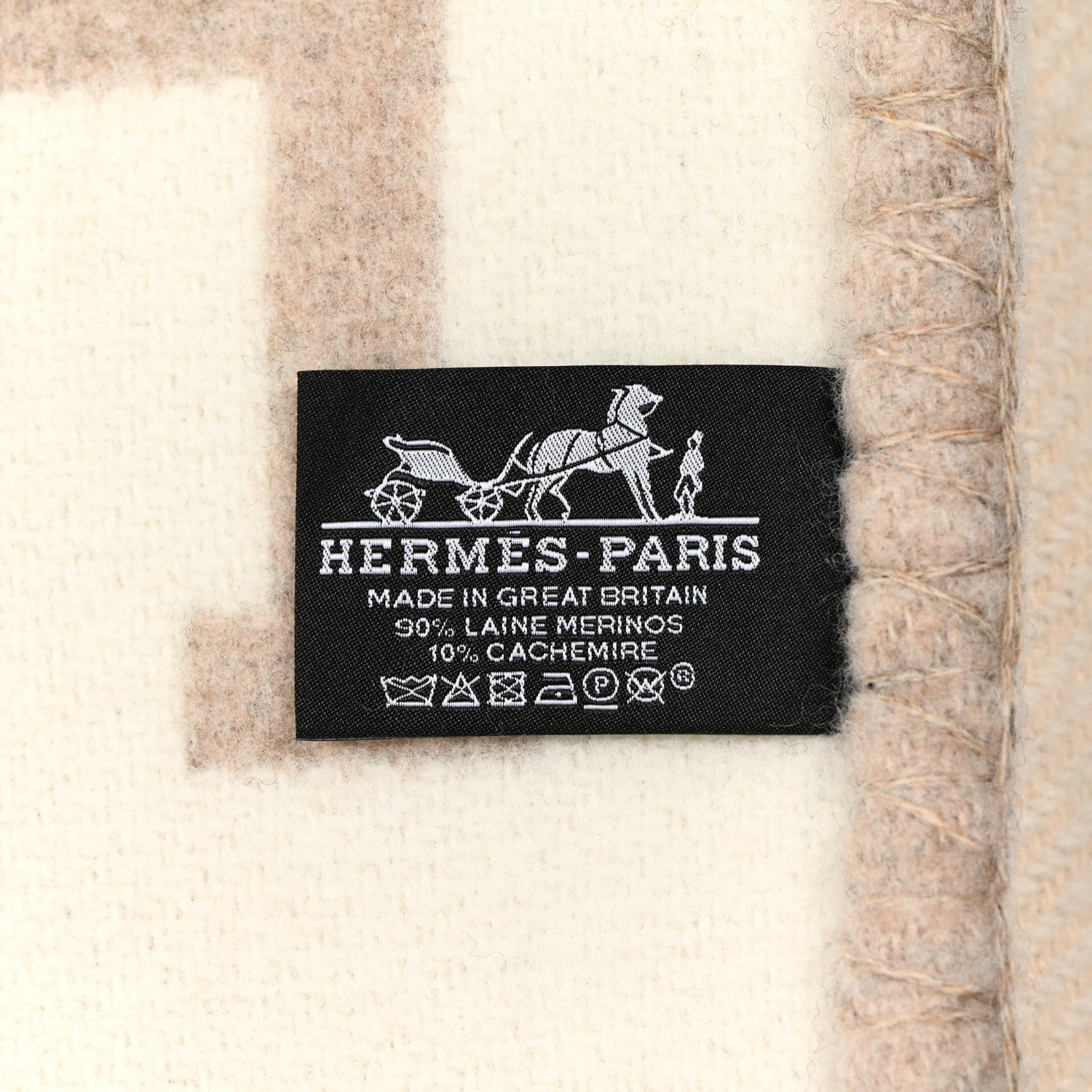 Hermes Wool Cashmere Avalon III Blanket Coco Camomille 3 of 3