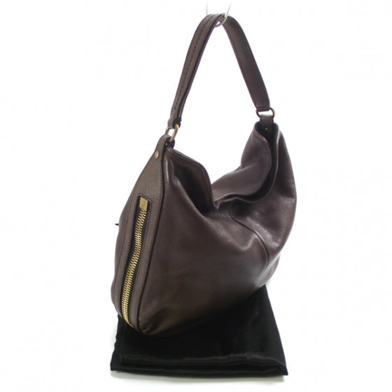 Saint Laurent Taurillon Zip Hobo Bronze 3 of 9