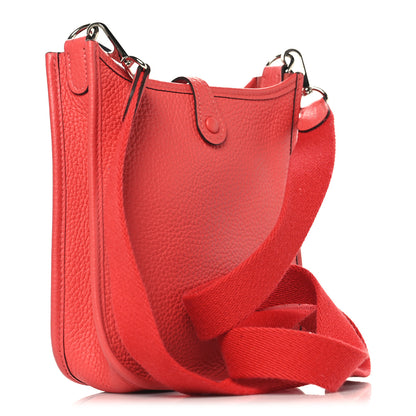 Hermes Taurillon Clemence Amazone Evelyne TPM Bougainvillea Rouge Pivoine 3 of 10