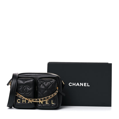 Chanel Calfskin Quilted Small Camera Case Black 11 of 11