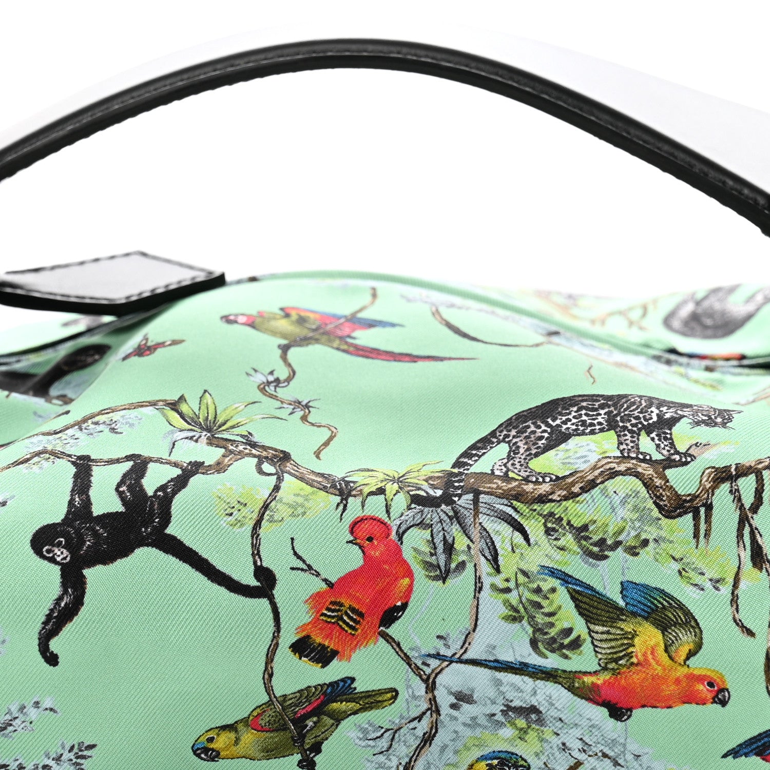 Hermes Silk Balusoie Bag Menthe Black 8 of 12