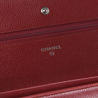 Chanel Caviar Quilted Wallet On Chain WOC Red 8 of 11
