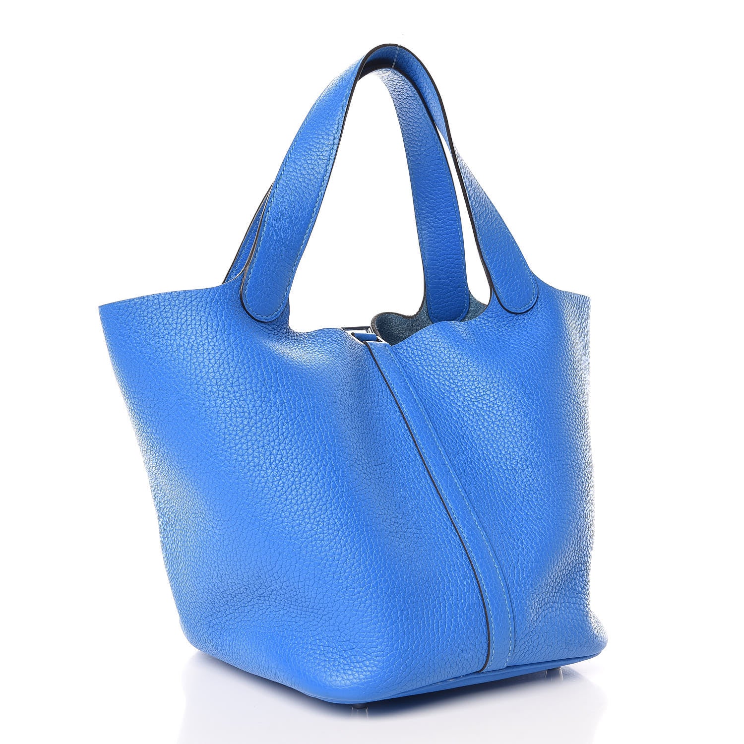Hermes Taurillon Clemence Picotin Lock 22 MM Bleu Zanzibar 3 of 14
