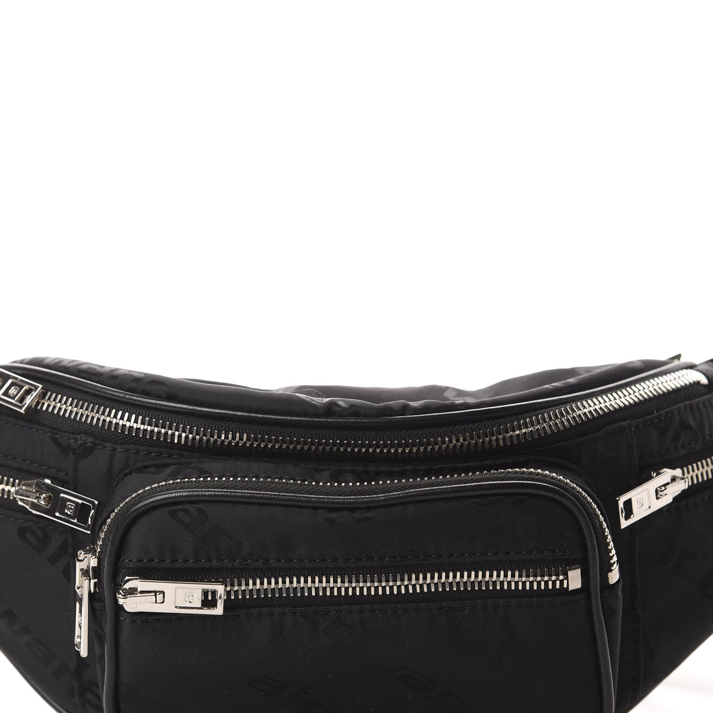 Nylon Logo Printed Attica Belt Bag Black