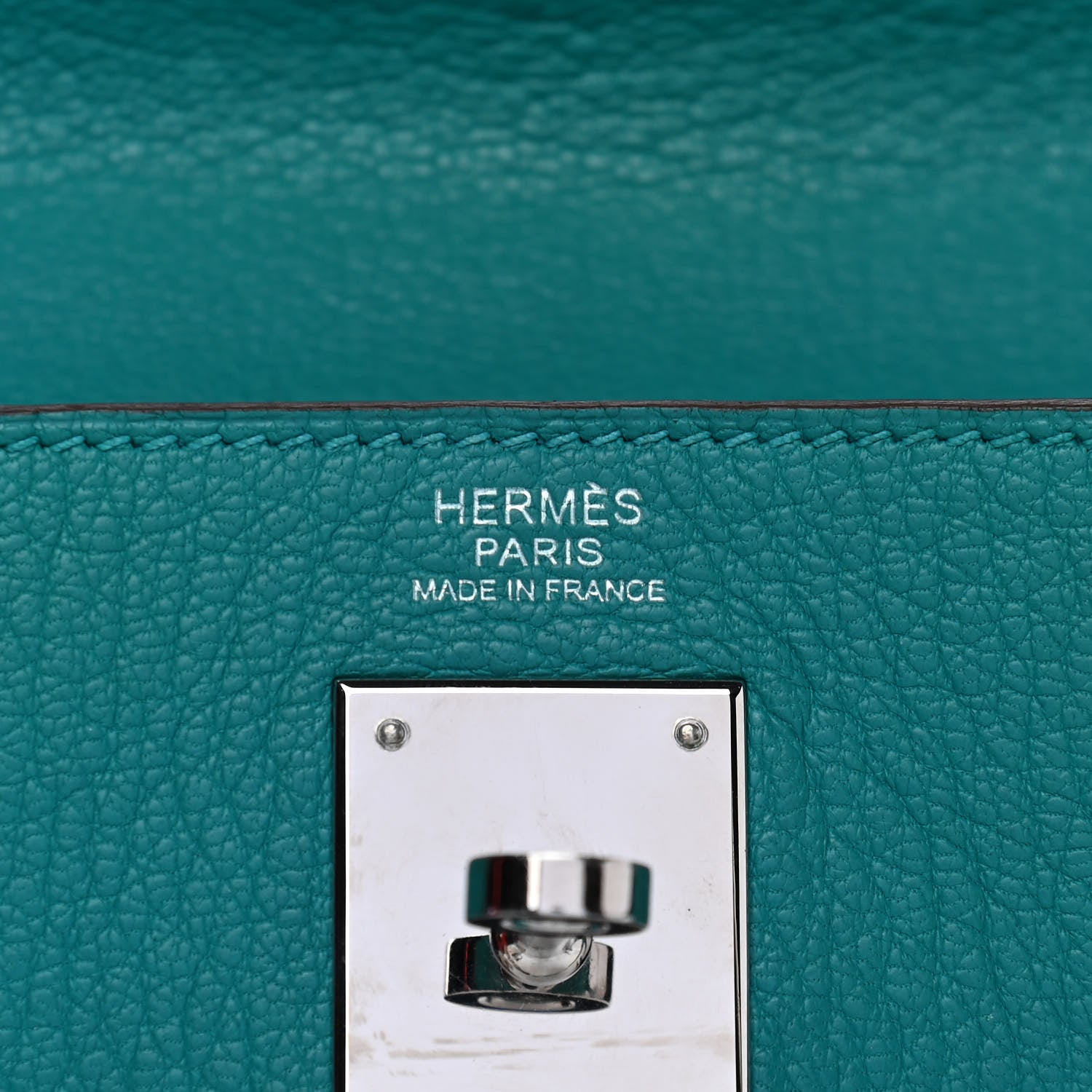 Hermes Chevre Mysore Kelly Retourne 32 Bleu Paon 10 of 18
