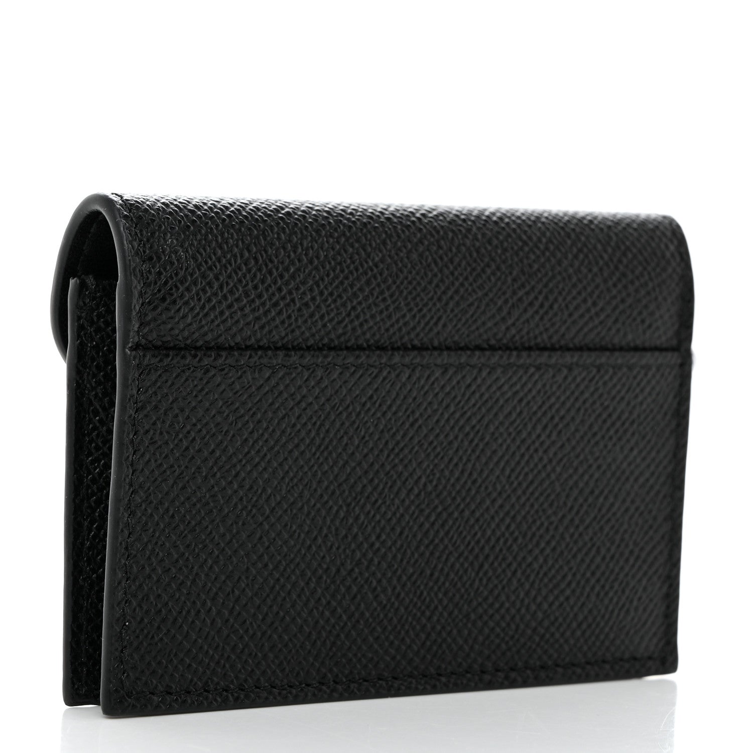 Christian Dior Grained Calfskin Saddle Card Holder Black 3 of 7