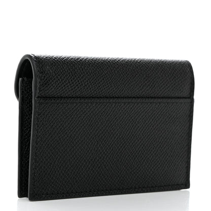 Christian Dior Grained Calfskin Saddle Card Holder Black 3 of 7