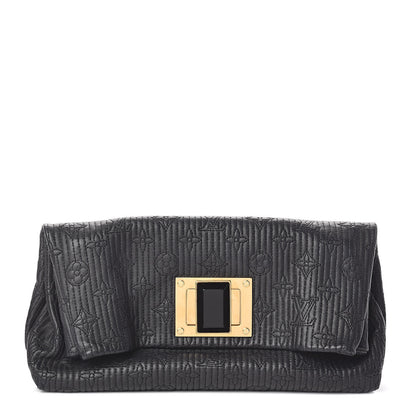 Louis Vuitton Calfskin Quilted Monogram Altair Clutch Black 1 of 8
