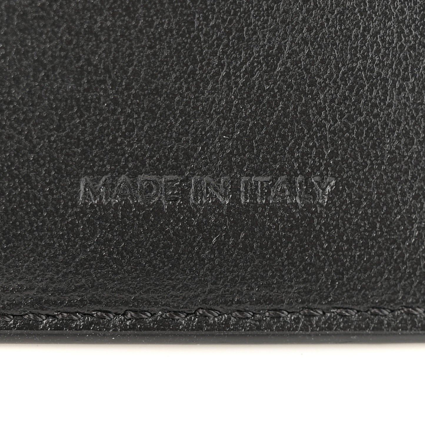 Calfskin Compact Triomphe Wallet With Coin Purse Black