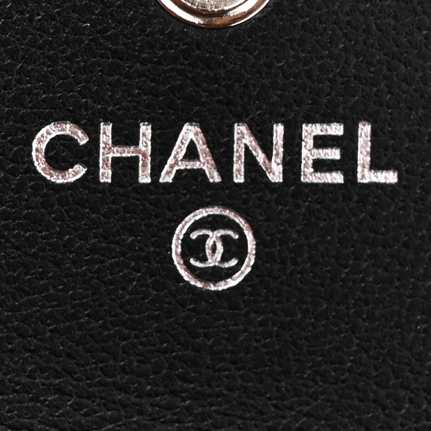 Lambskin Quilted Baguette Crystal Small Compact Wallet Black