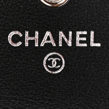 Chanel Lambskin Quilted Baguette Crystal Small Compact Wallet Black 7 of 9