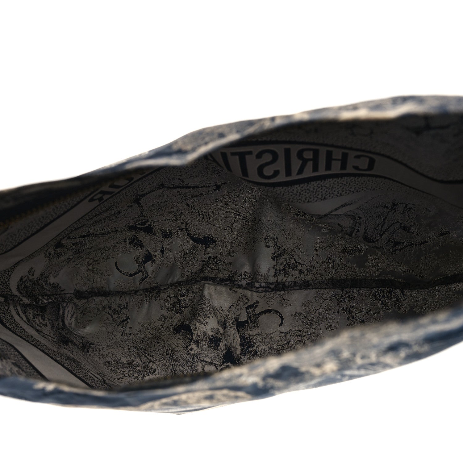 Christian Dior Technical Fabric Toile De Jouy Reverse Diortravel Zipped Pouch Blue Multicolor 5 of 10