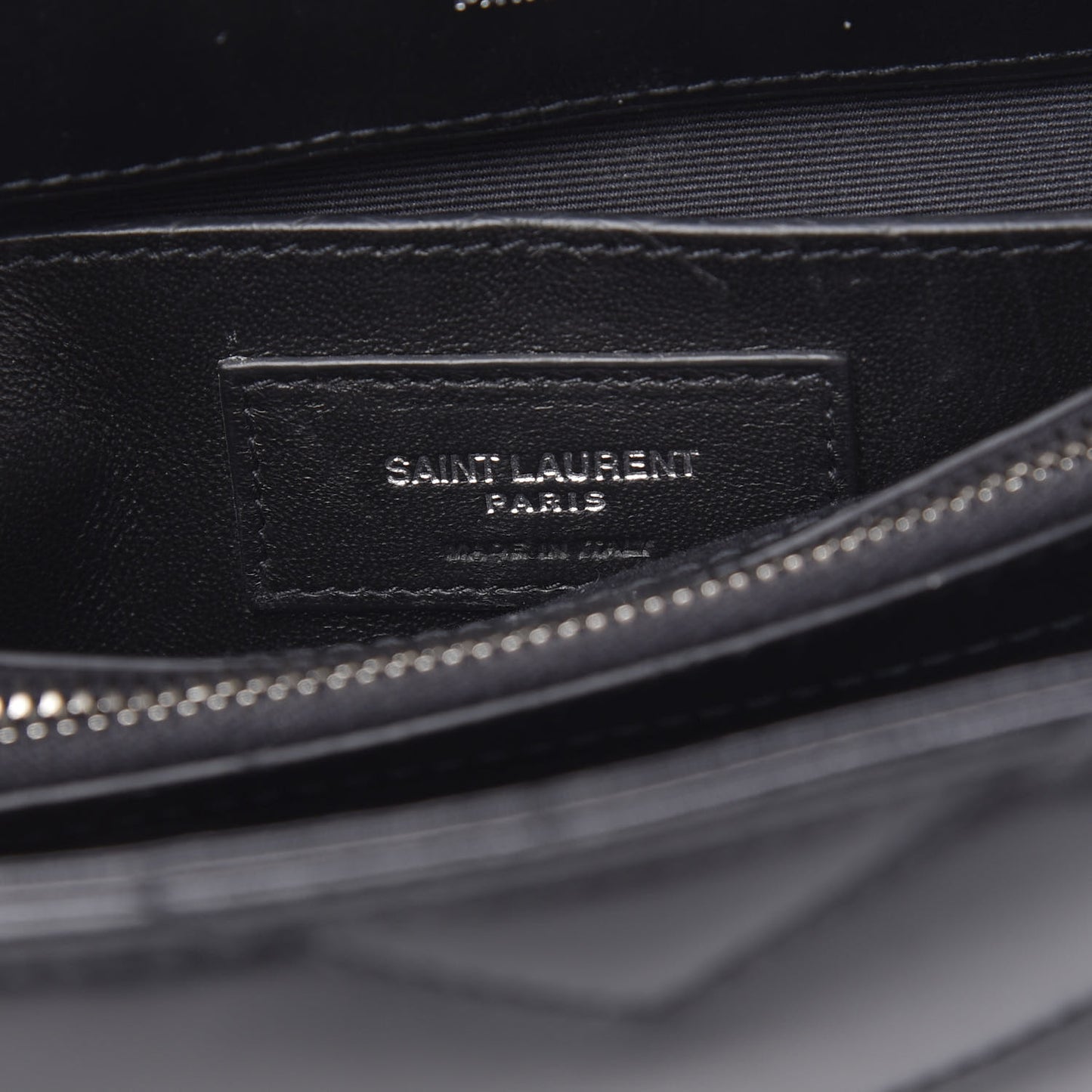Calfskin Y Quilted Monogram Small Loulou Chain Satchel Black