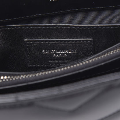 Saint Laurent Calfskin Y Quilted Monogram Small Loulou Chain Satchel Black 8 of 14