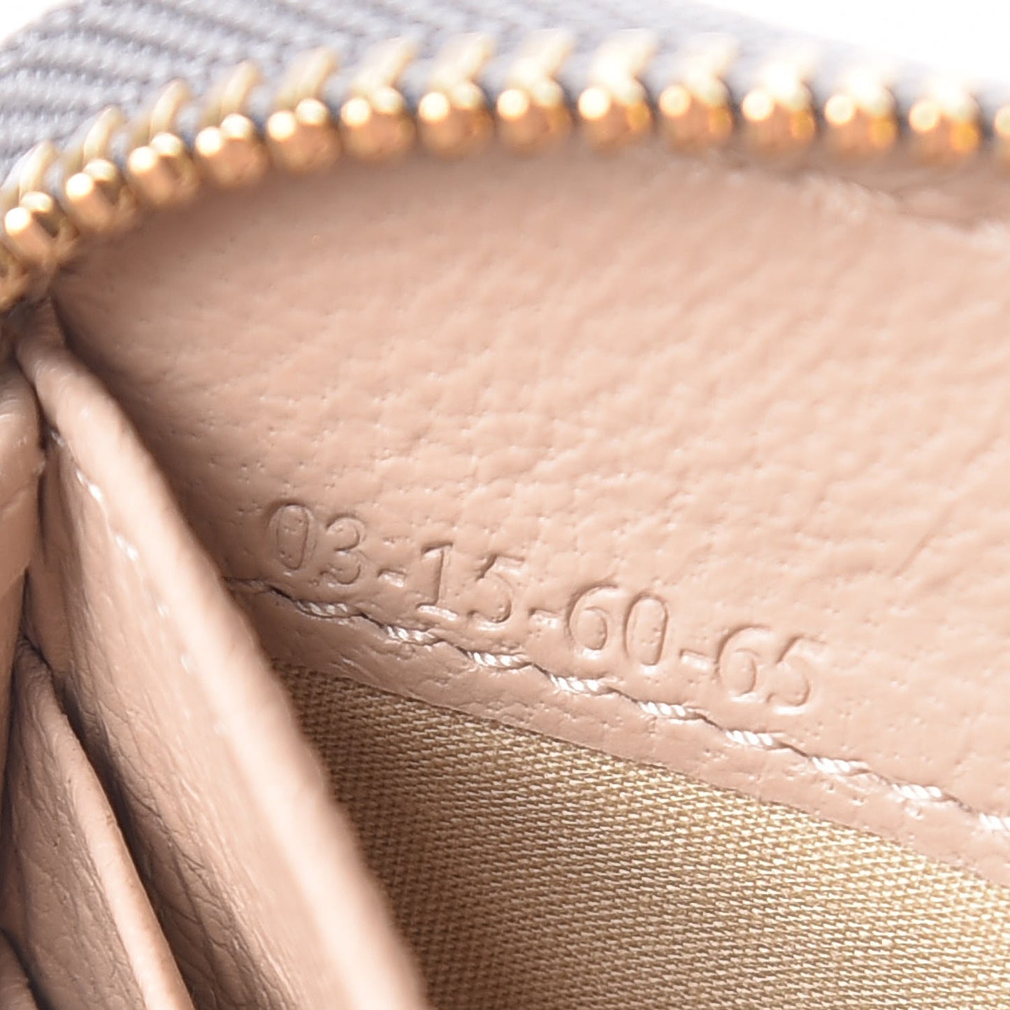 Calfskin Marcie Long Zip Around Wallet Cashmere Grey