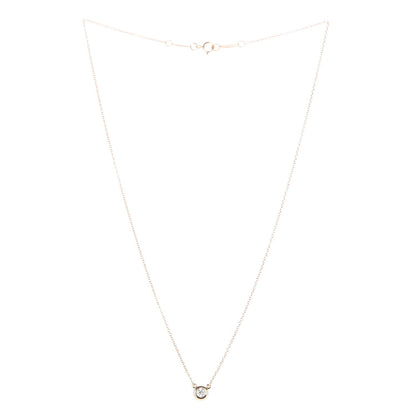Tiffany 18K Rose Gold Diamond .17ct Elsa Peretti Diamonds by the Yard Pendant Necklace 3 of 9