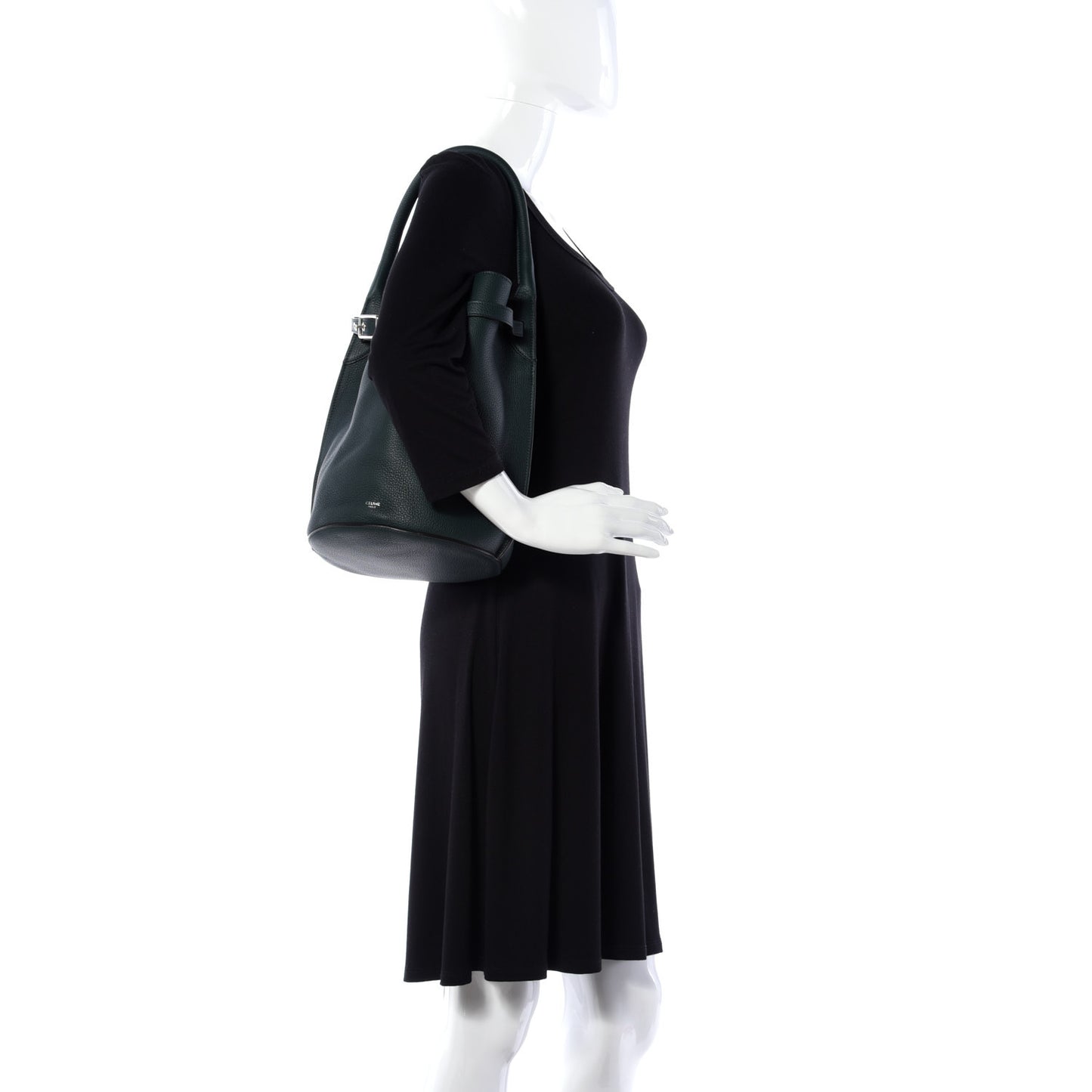 Supple Grained Calfskin Big Bag Bucket Amazone