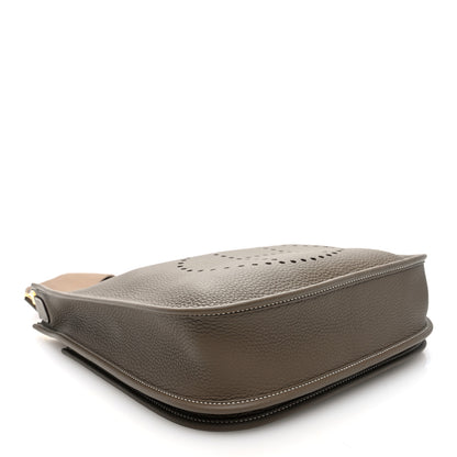 Hermes Taurillon Clemence EVELYNE III PM Etoupe 4 of 11