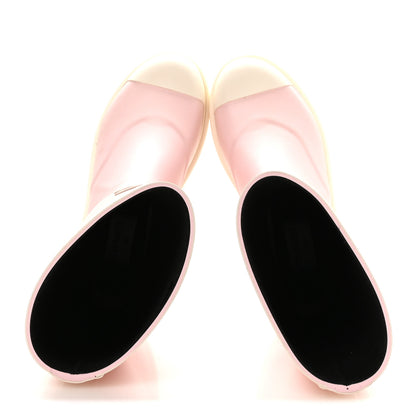 Chanel Caoutchouk CC High Boots 39 Light Pink White 2 of 9