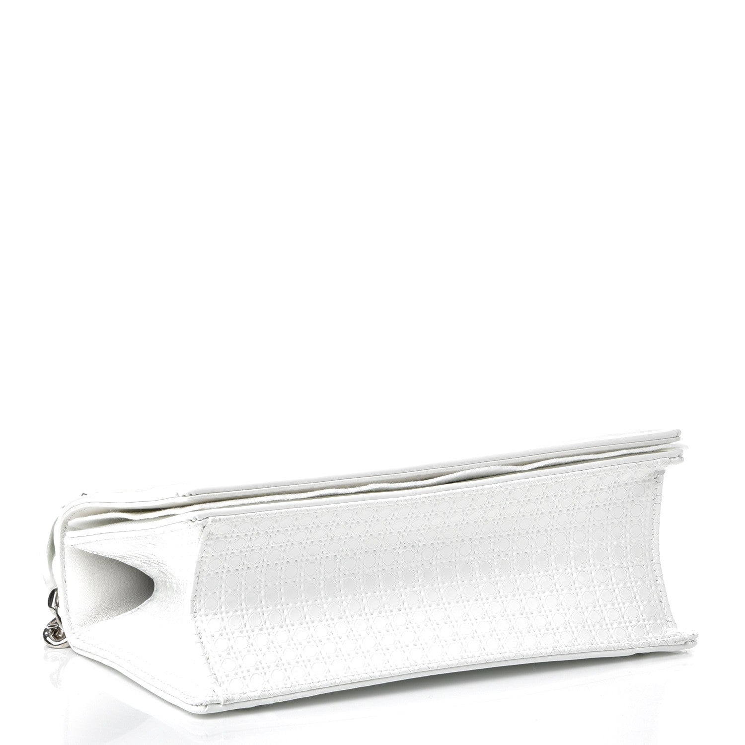 Christian Dior Patent Micro-Cannage Small Diorama Flap Bag White 4 of 8