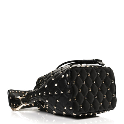 Valentino Garavani Nappa Mini Rockstud Spike Bucket Bag Black 4 of 12
