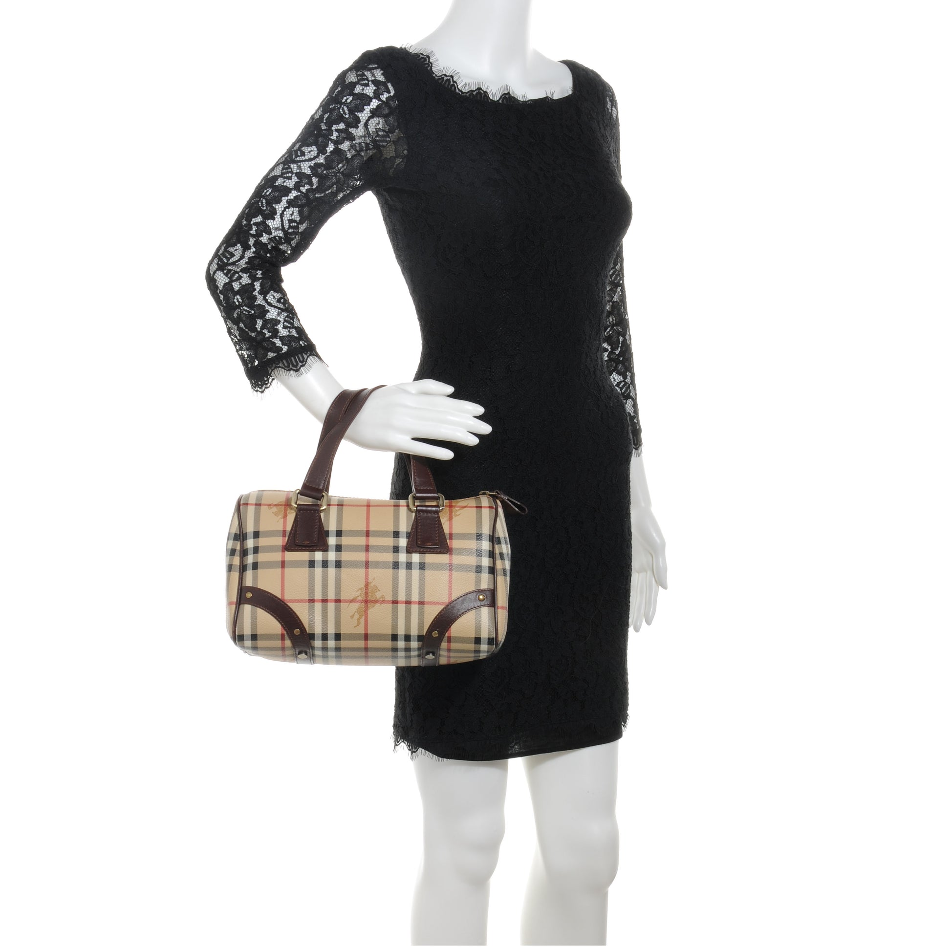 Burberry Haymarket Check Studded Bowler 2 of 7