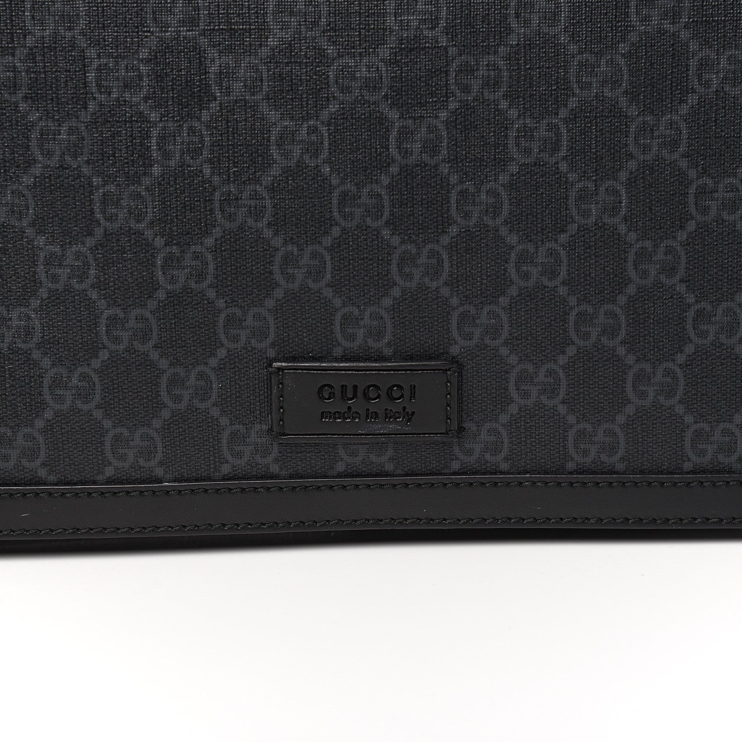 Gucci GG Supreme Monogram Web Messenger Diaper Bag Black Grey 9 of 9