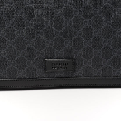 Gucci GG Supreme Monogram Web Messenger Diaper Bag Black Grey 9 of 9