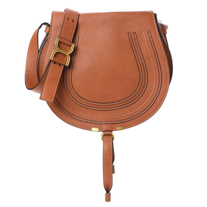 Chloe Calfskin Medium Marcie Round Crossbody Bag Tan 1 of 7