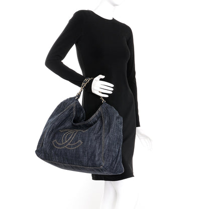 Chanel Denim XL Coco Cabas Tote Blue 2 of 9