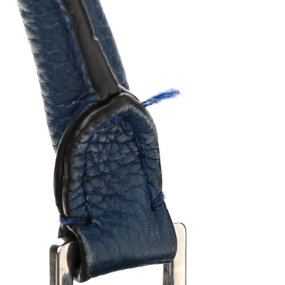 Celine Drummed Calfskin Suede Medium Trapeze Navy 16 of 16