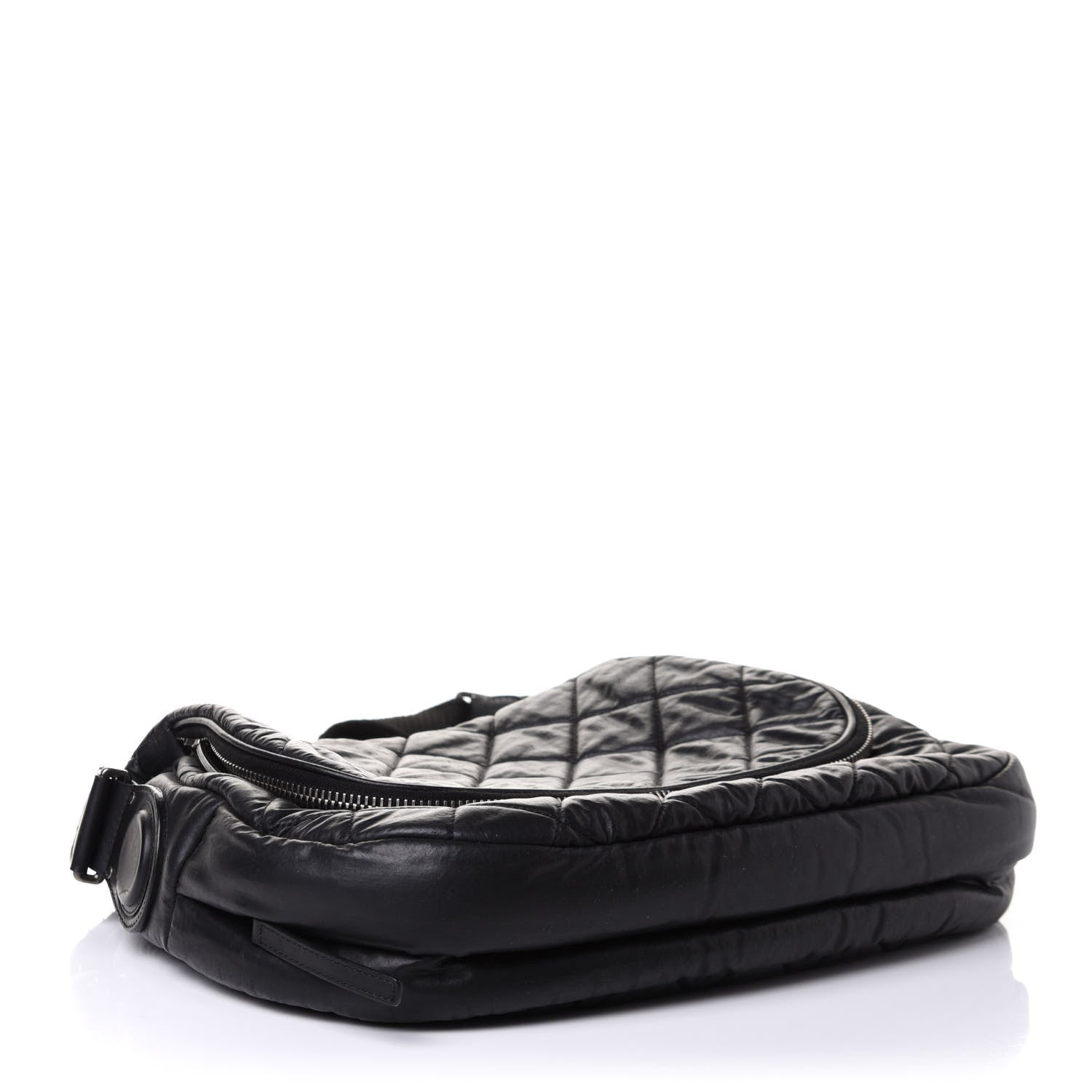 Chanel Coated Canvas Quilted Expandable Messenger Black 4 of 10