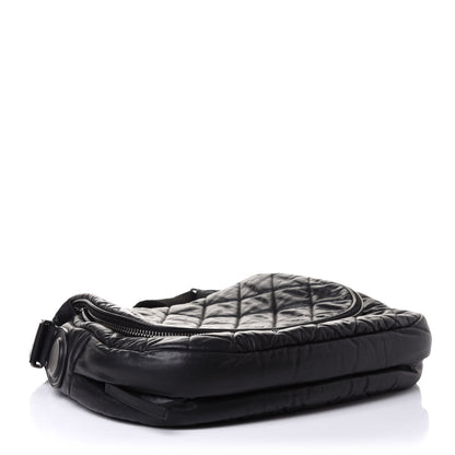 Chanel Coated Canvas Quilted Expandable Messenger Black 4 of 10