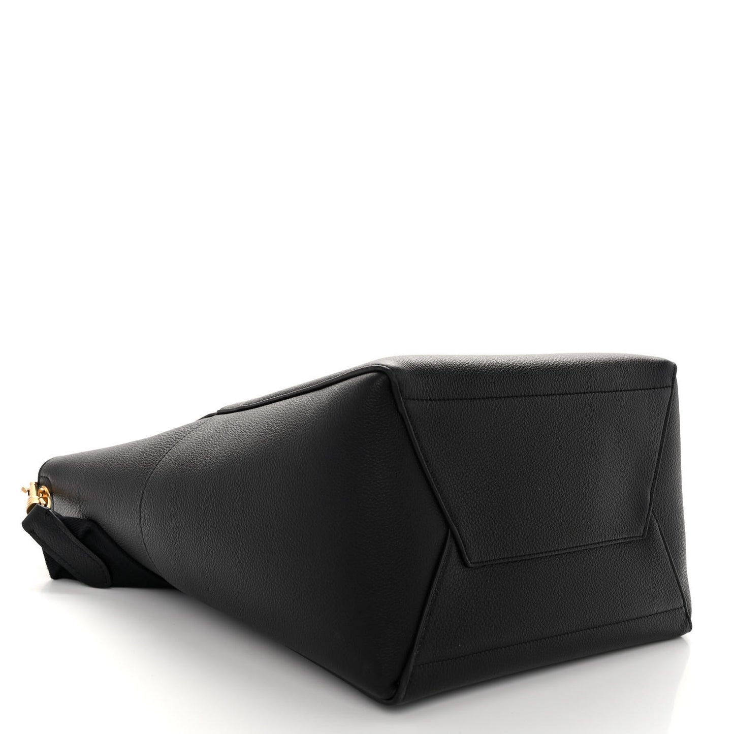 Soft Grained Calfskin Sangle Bucket Bag Black