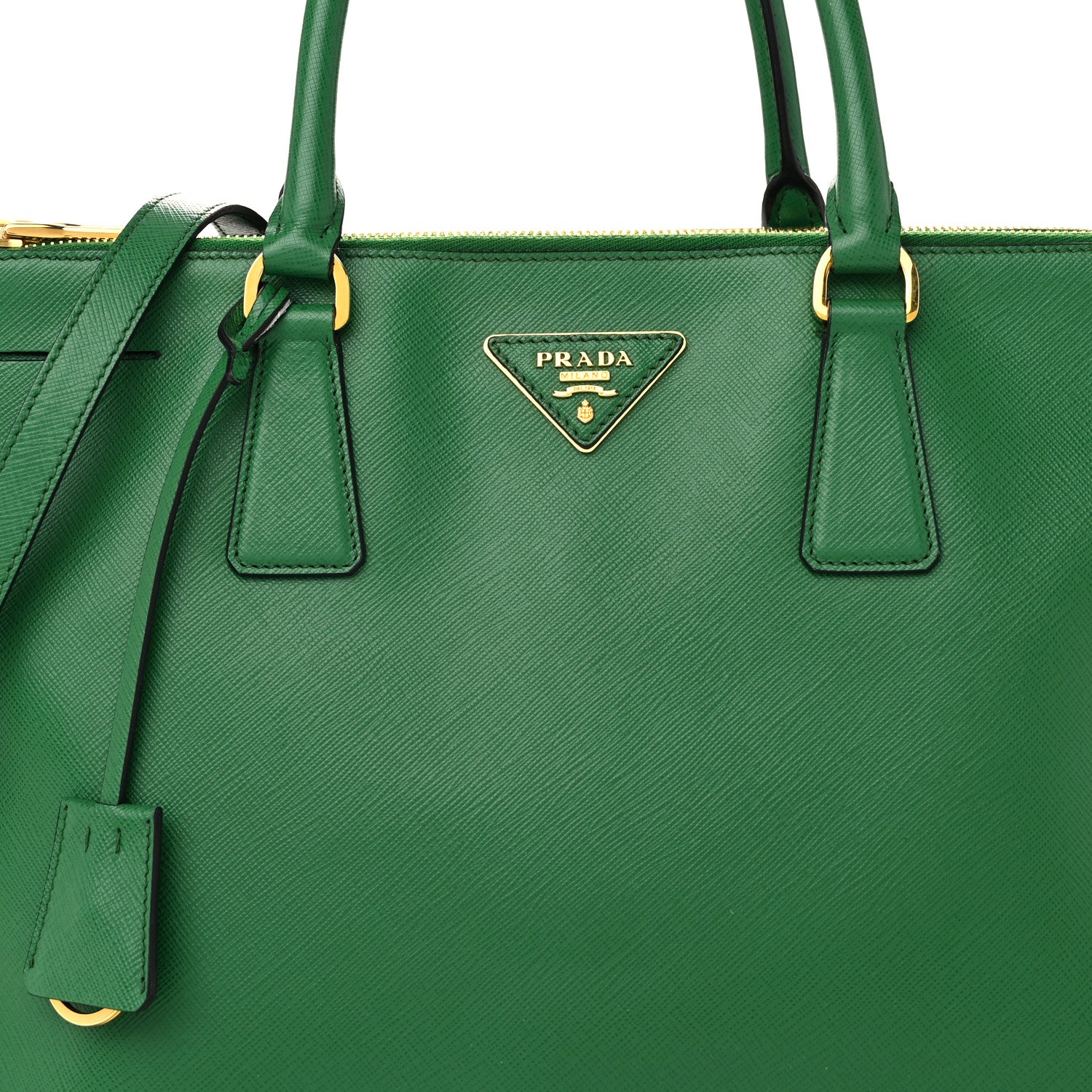 Prada Saffiano Medium Galleria Double Zip Tote Verde 8 of 12