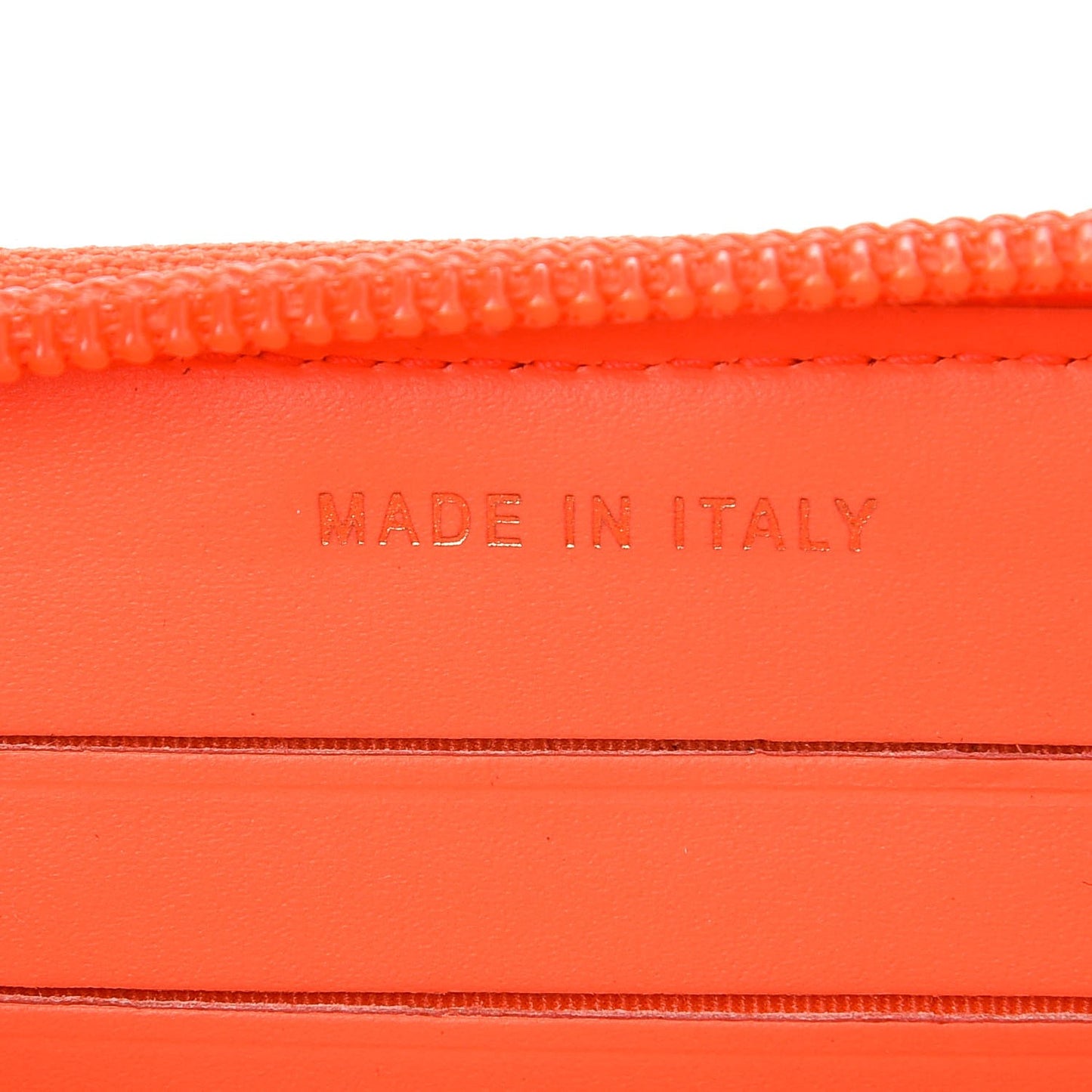 Patent Quilted Small Boy Zip Around Wallet Orange