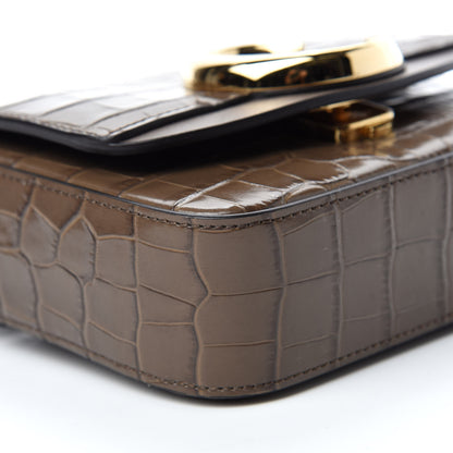 Chloe Calfskin Crocodile Embossed Mini C Double Carry 6 of 9