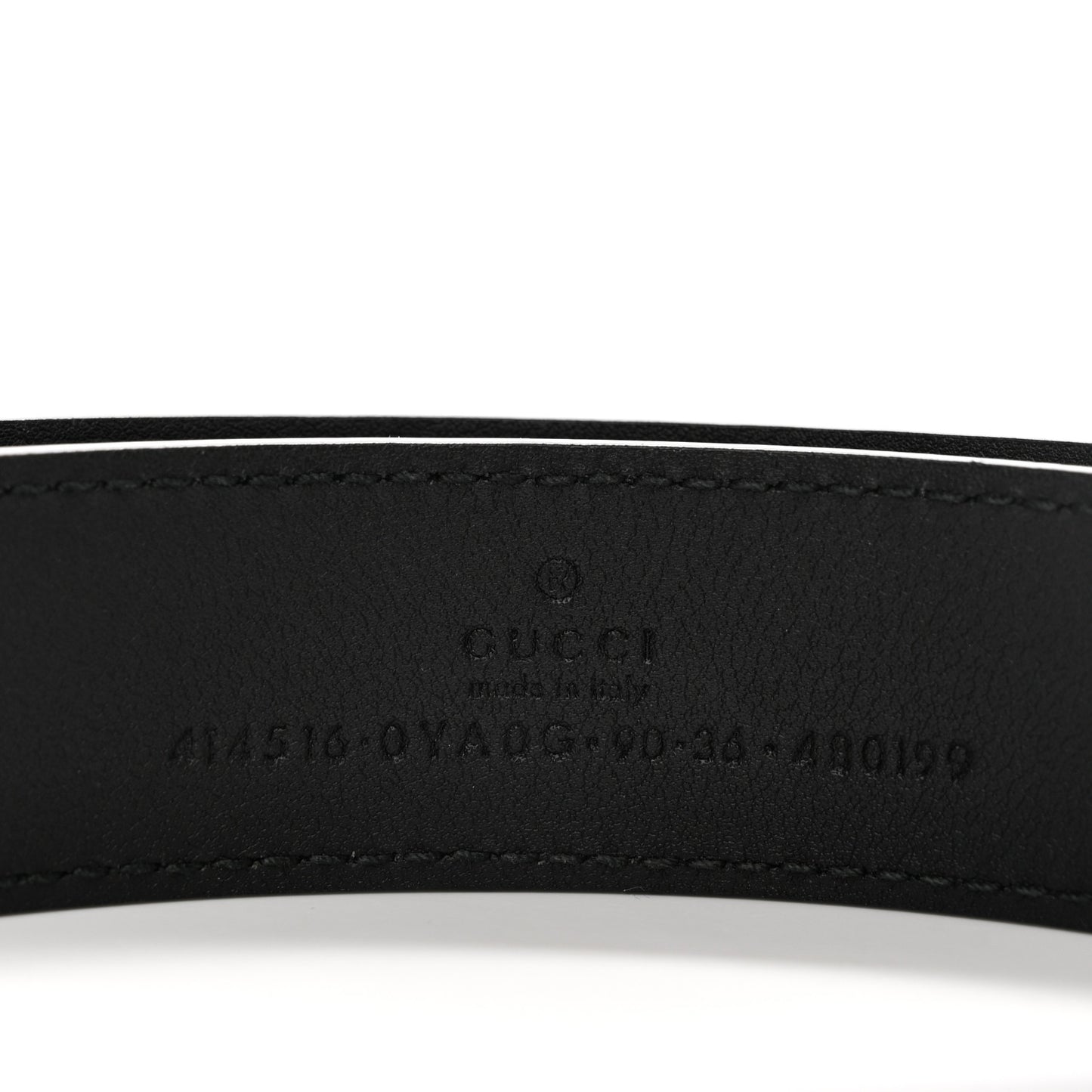 Plutone Calfskin Double G 30mm Belt 90 36 Black